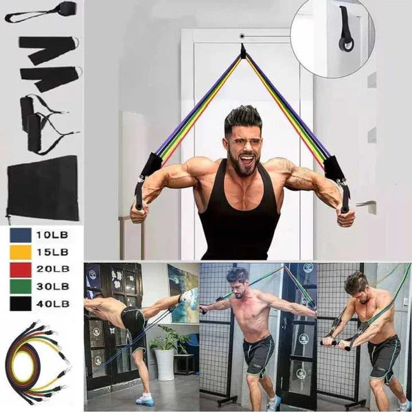 11 Pcs Ultimate Fitness Resistance Band Pack